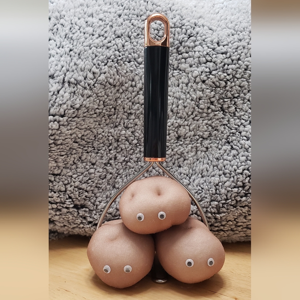 Potato Masher with Spuds Kitchen Decor